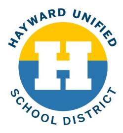 Logo with big "H" and blue and yellow background